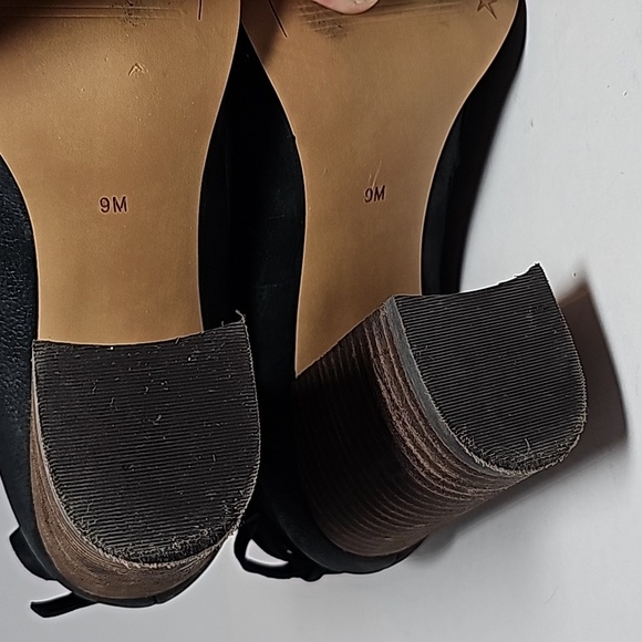 Gibson Latimer Rachel Bootie Ankle Boots Women’s Sz 9 Black Leather Stacked Heel - Picture 15 of 16